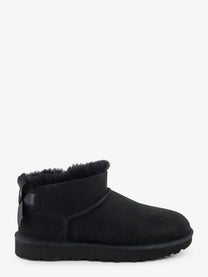 UGG Women's Ultra Mini Bailey Bow Suede Ankle Boot Black
