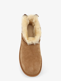 UGG Women's Ultra Mini Bailey Bow Suede Ankle Boot Brown