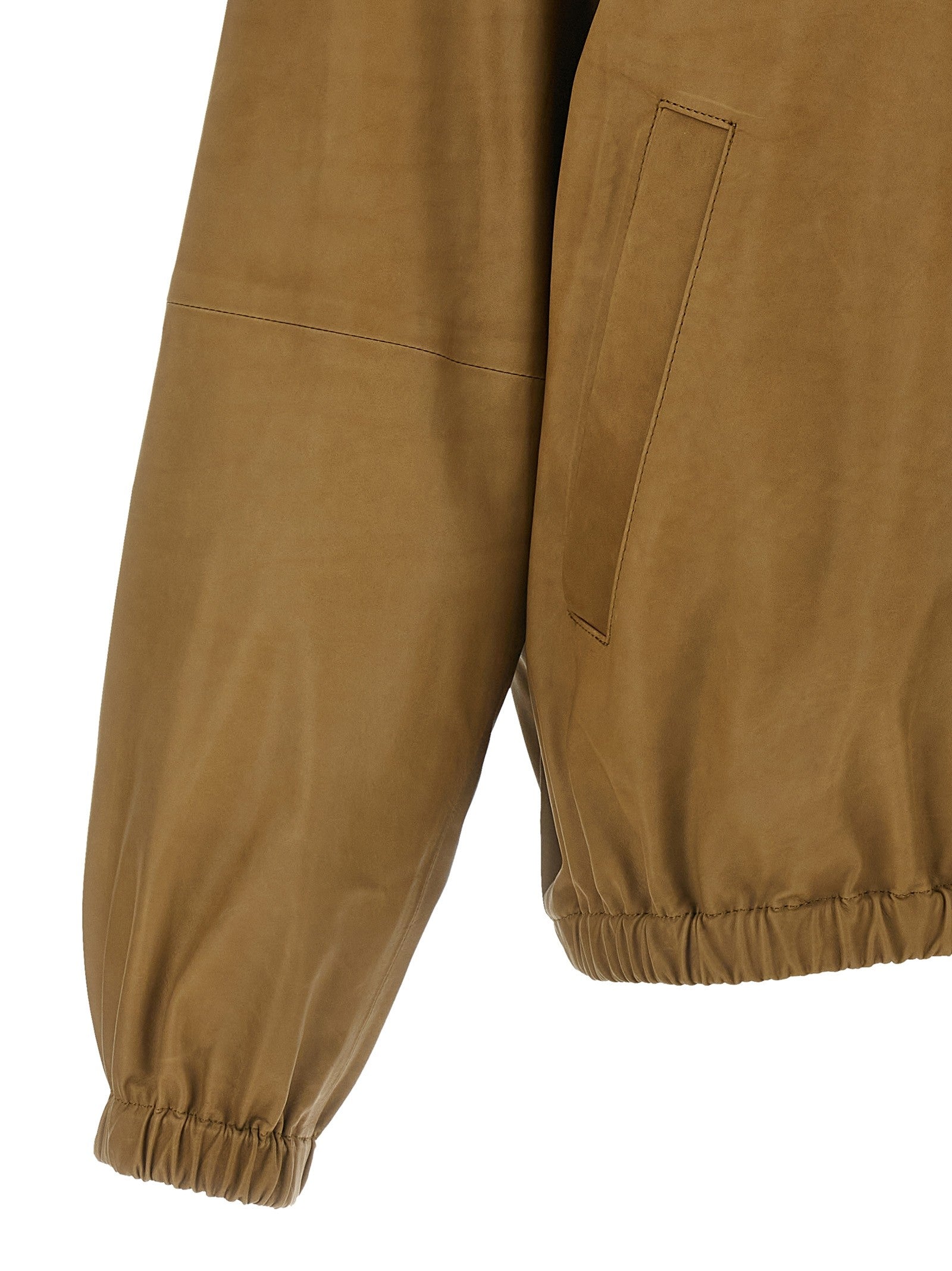 Auralee Ultra Thin Leather Jacket Brown
