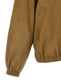 Auralee Ultra Thin Leather Jacket Brown