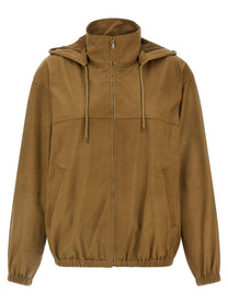 Auralee Ultra Thin Leather Jacket Brown