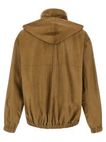 Auralee Ultra Thin Leather Jacket Brown