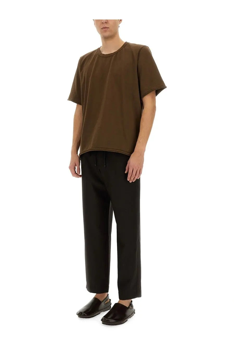 Uma Wang Men's Cotton Shirt Brown, view 2