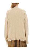 Uma Wang Women's Cashmere Cardigan Beige, view 4