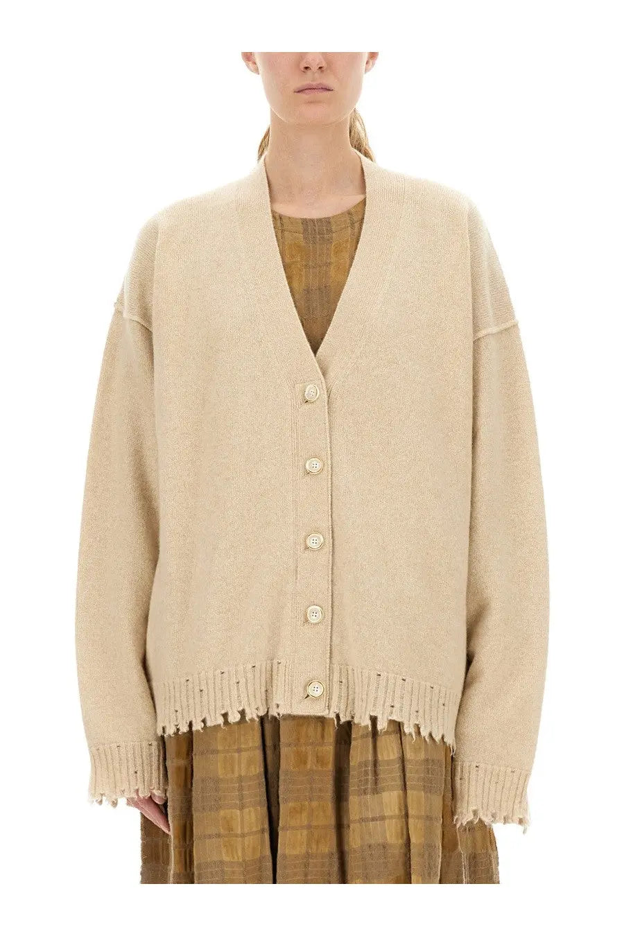 Uma Wang Women's Cashmere Cardigan Beige