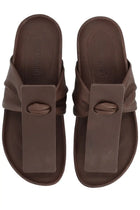Uma Wang Women's Leather Flip-Flops Sandals Brown, view 6