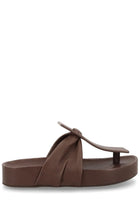 Uma Wang Women's Leather Flip-Flops Sandals Brown