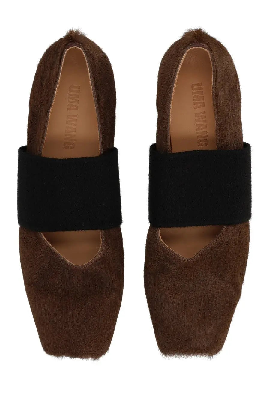 Uma Wang Women's Square Toe Ballet Flats Grey, view 5