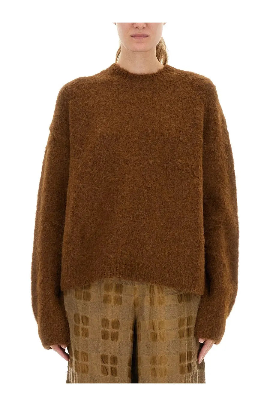 Uma Wang Women's Wool Blend Sweater Brown