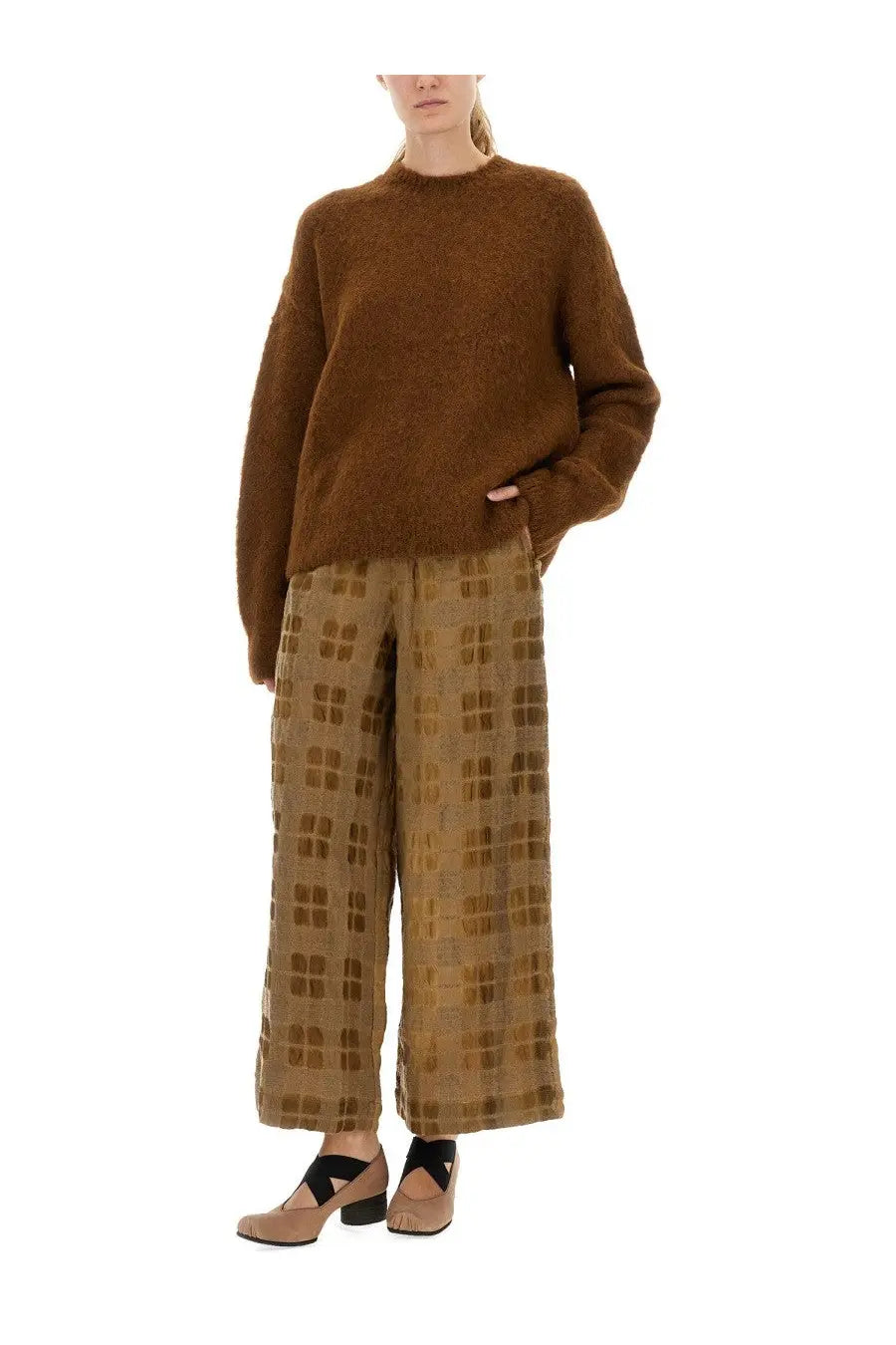 Uma Wang Women's Wool Blend Sweater Brown, view 2