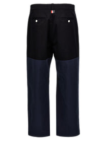 Thom Browne Unconstructed Combo Pants Blue