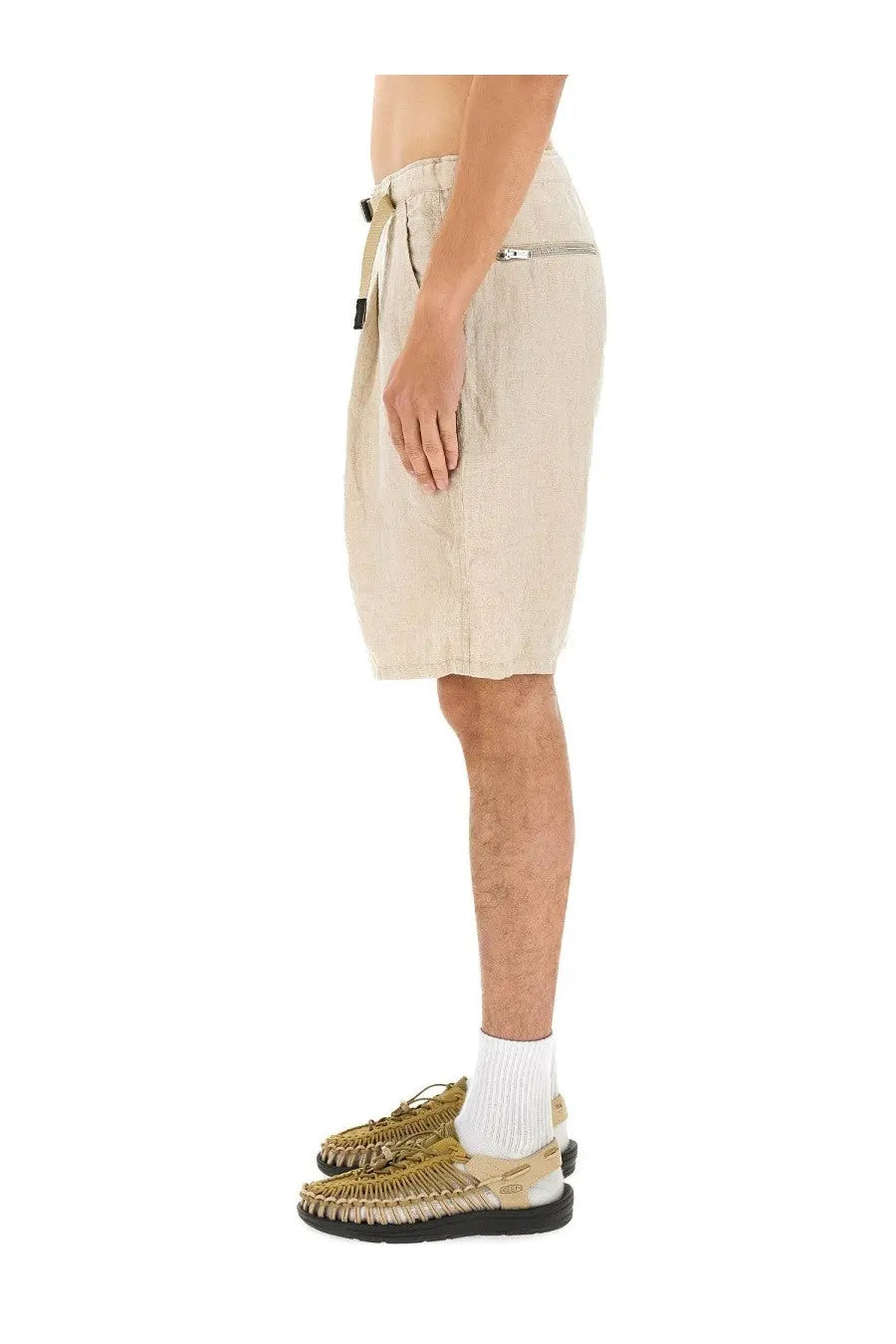 Undercover Men's Linen Shorts Beige, view 4