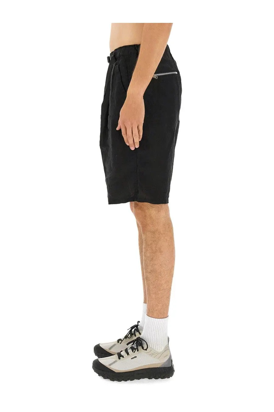 Undercover Men's Linen Shorts Black, view 4