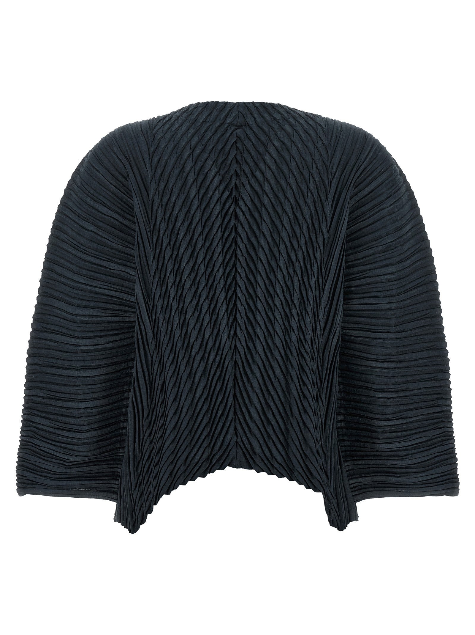 ISSEY MIYAKE Unfurling Pleats Cardigan Black