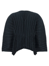 ISSEY MIYAKE Unfurling Pleats Cardigan Black