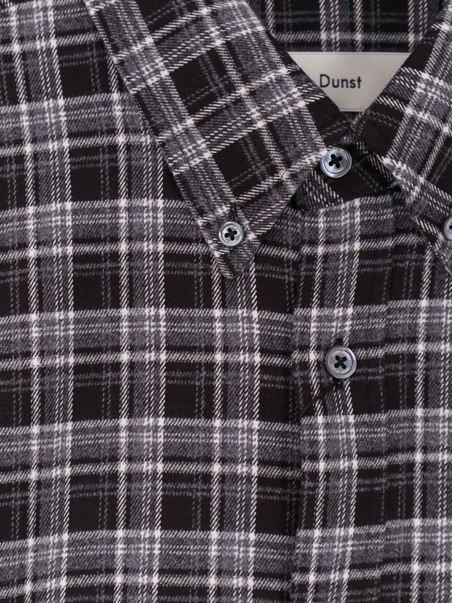 DUNST Unisex Unisex Check Flannel Shirt Black
