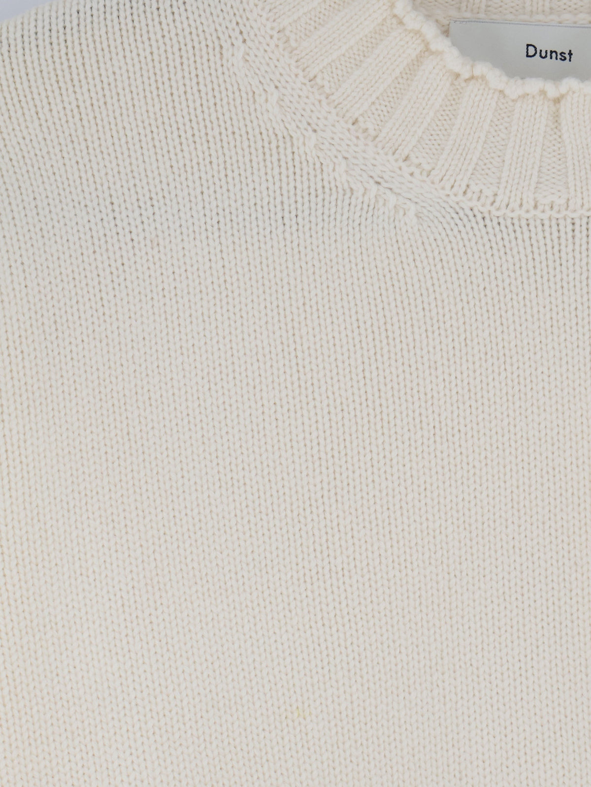 DUNST Women's Unisex Chunky Roll Neck Sweater White, view 3