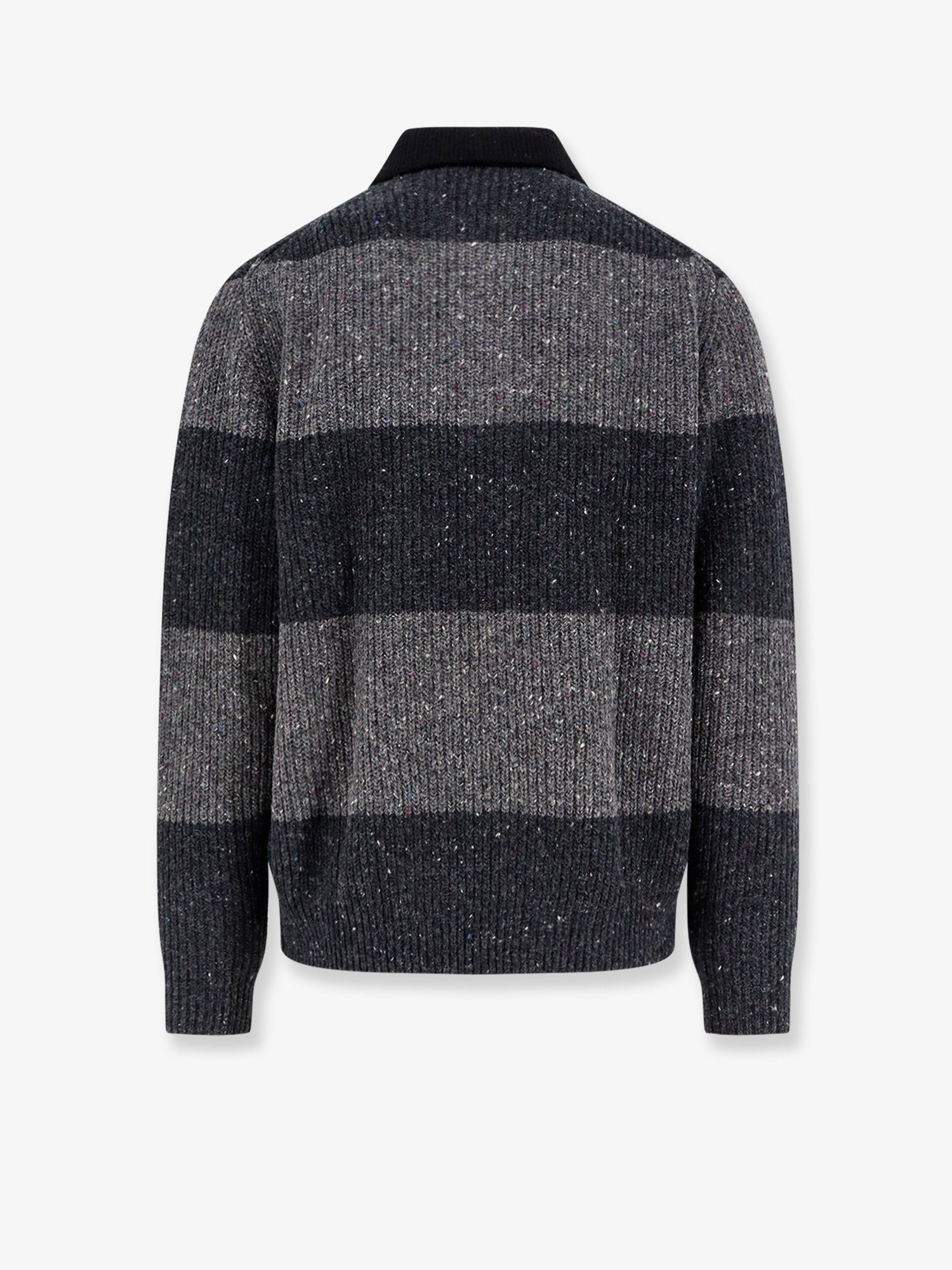 DUNST Unisex Unisex Chunky Rugby Wool Blend Sweater Grey