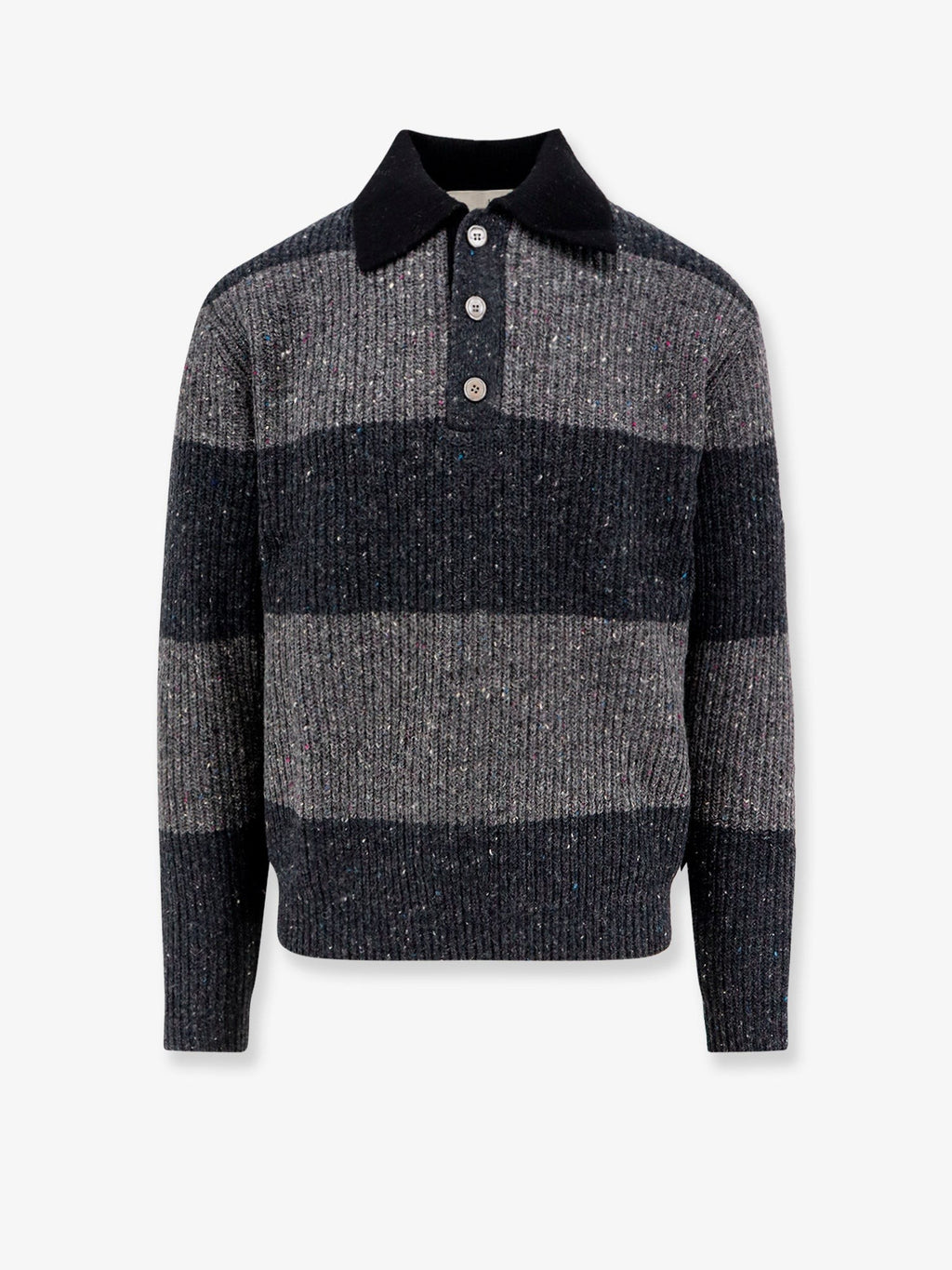 DUNST Unisex Unisex Chunky Rugby Wool Blend Sweater Grey