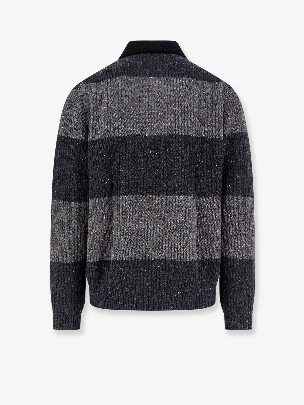 DUNST Unisex Unisex Chunky Rugby Wool Blend Sweater Grey, view 2