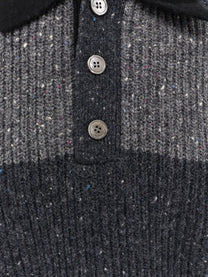 DUNST Unisex Unisex Chunky Rugby Wool Blend Sweater Grey