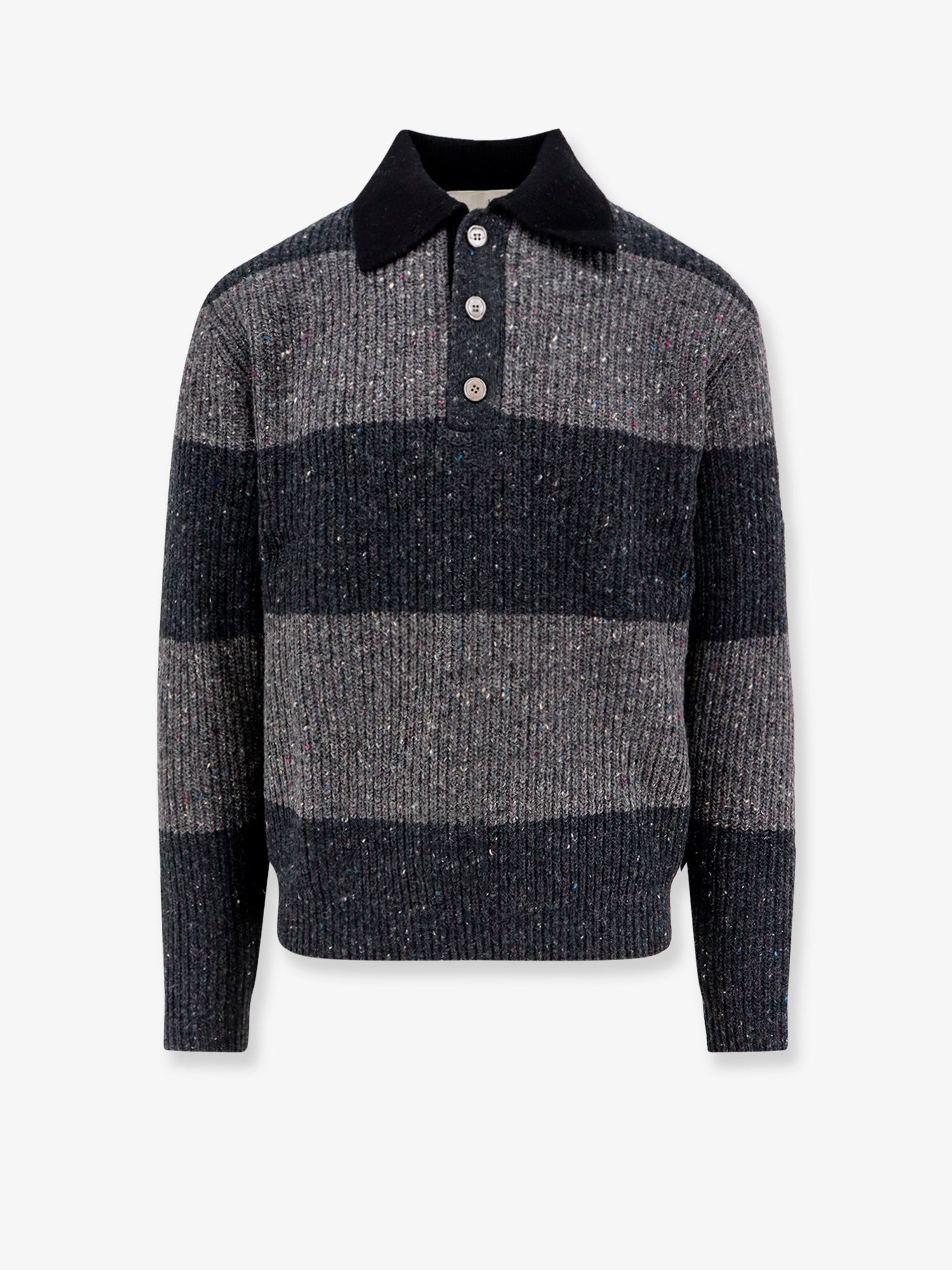 DUNST Unisex Unisex Chunky Rugby Wool Blend Sweater Grey