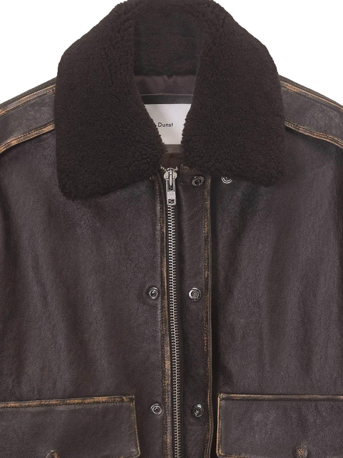 DUNST Men's Unisex Leather Jacket Black