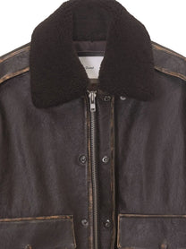 DUNST Men's Unisex Leather Jacket Black