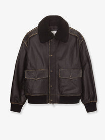 DUNST Men's Unisex Leather Jacket Black
