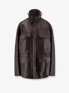 Tonywack Women's Unisex Leather Jacket Brown
