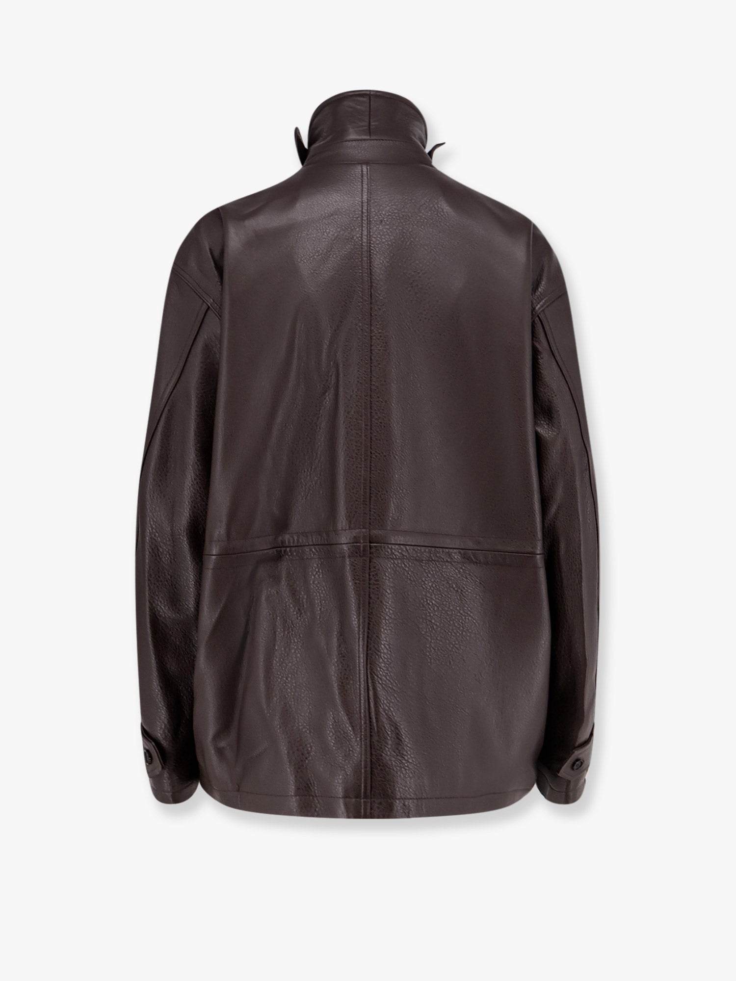 Tonywack Women's Unisex Leather Jacket Brown