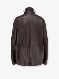 Tonywack Women's Unisex Leather Jacket Brown
