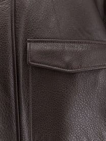 Tonywack Women's Unisex Leather Jacket Brown