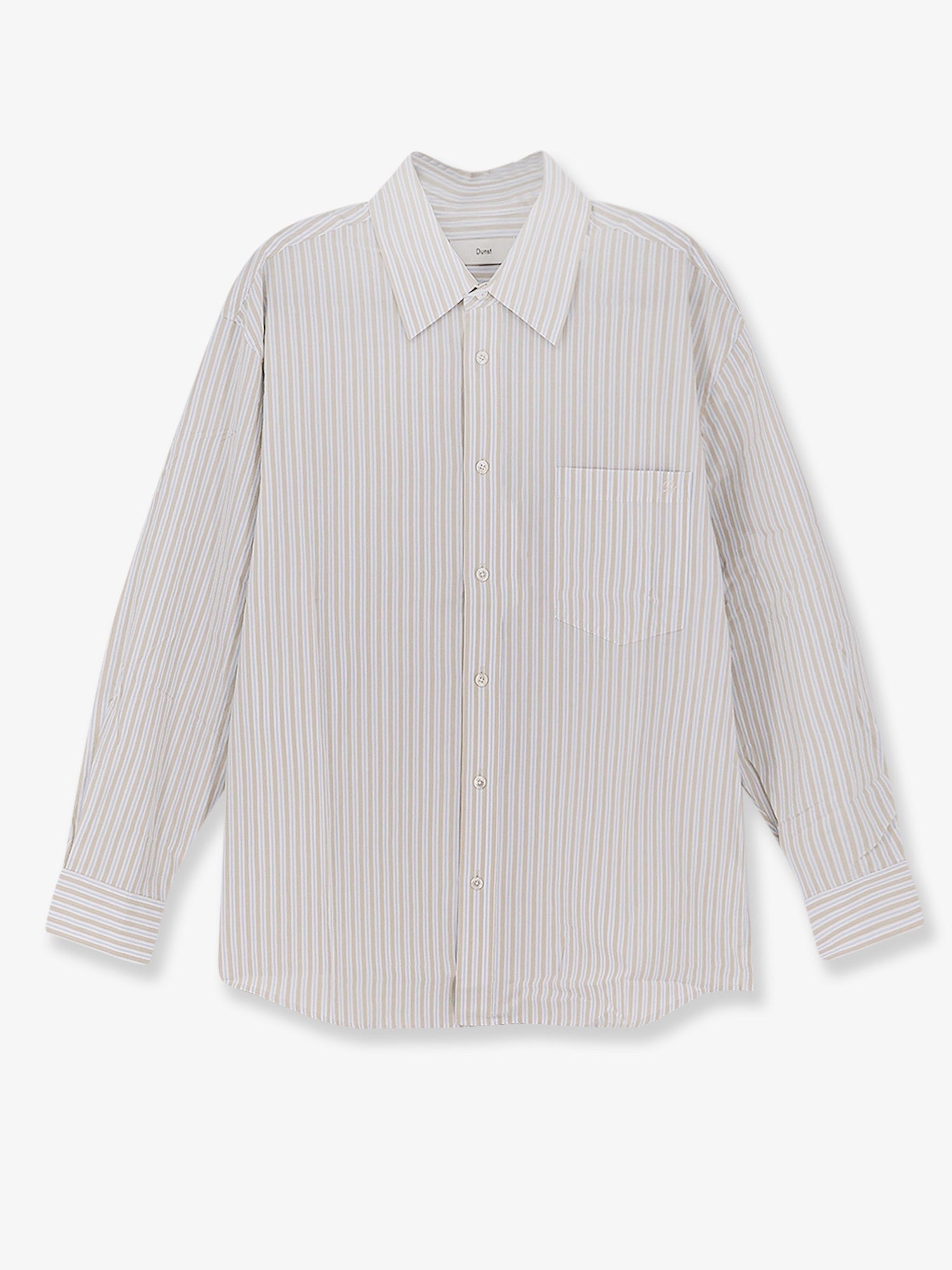 DUNST Men's Unisex Oversized Cotton Shirt Beige