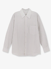 DUNST Men's Unisex Oversized Cotton Shirt Beige