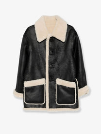 DUNST Unisex Unisex Reversible Eco Shearling Jacket Black