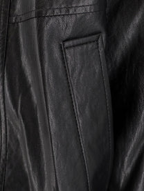 DUNST Unisex Unisex Vegan Leather Jacket Black