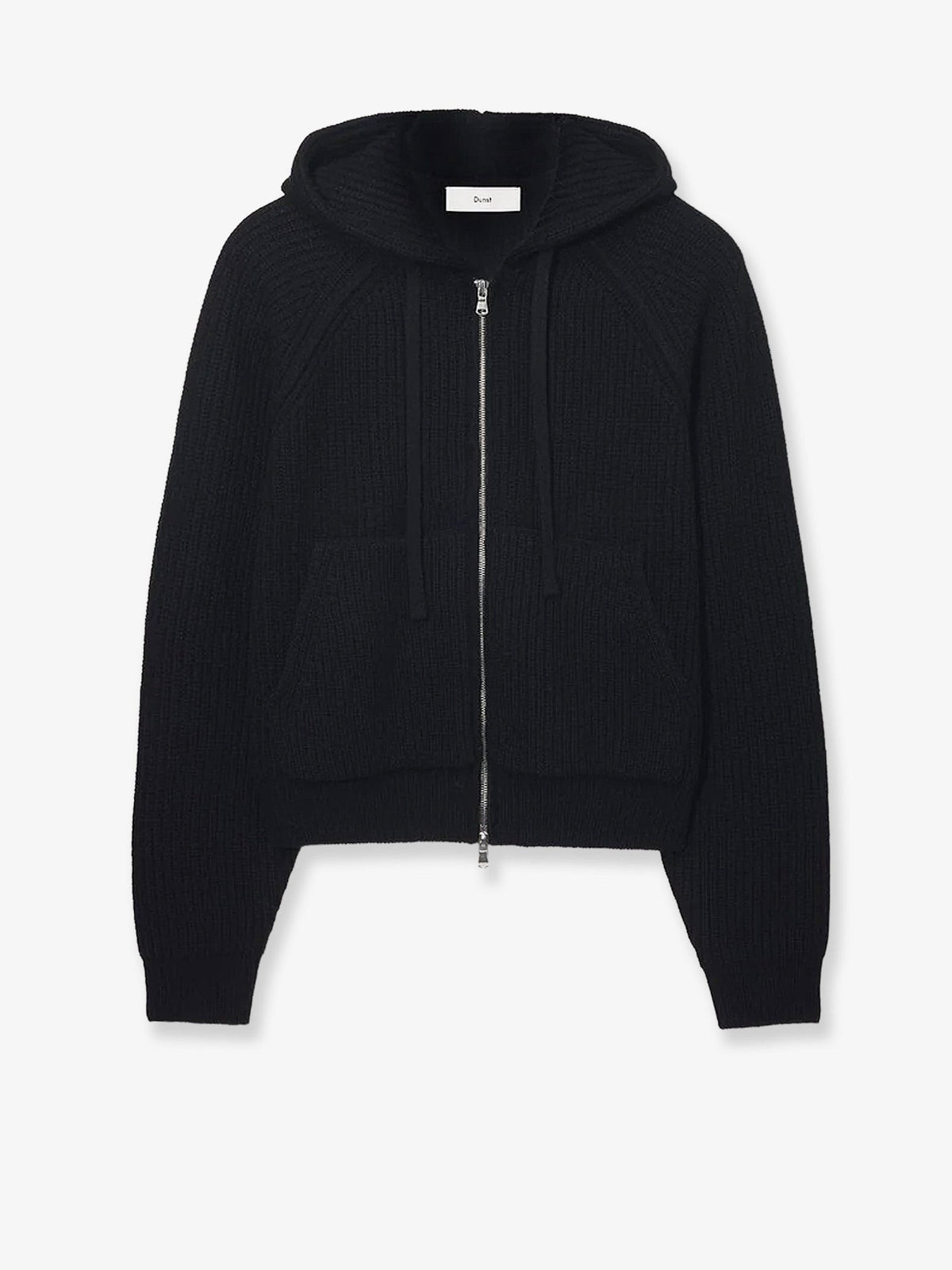 DUNST Men's Unisex Wool Blend Hooded Cardigan Black