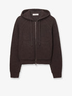 DUNST Men's Unisex Wool Blend Hooded Cardigan Brown