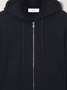 DUNST Men's Unisex Wool Blend Hooded Cardigan Black, view 3