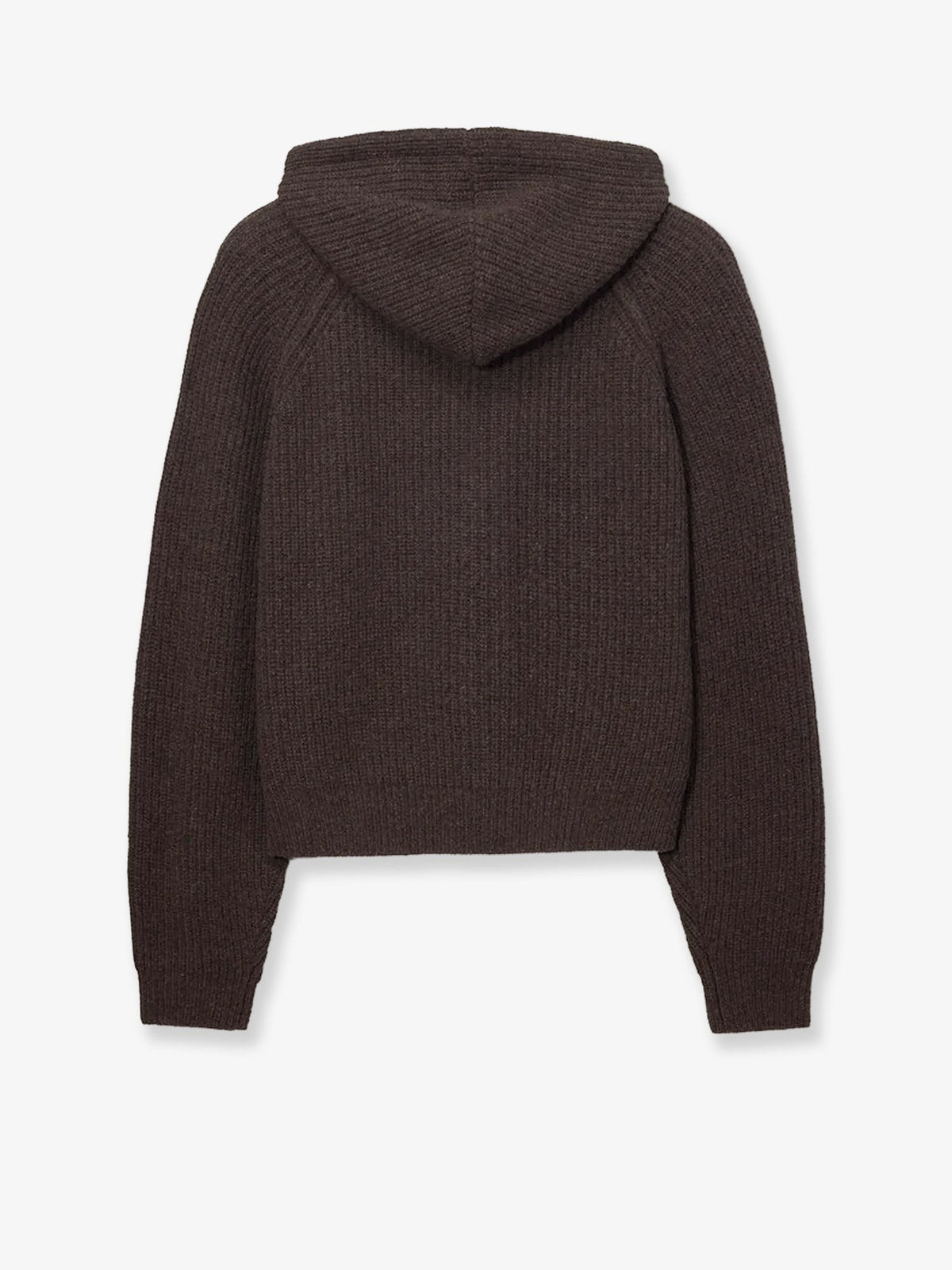 DUNST Men's Unisex Wool Blend Hooded Cardigan Brown, view 2