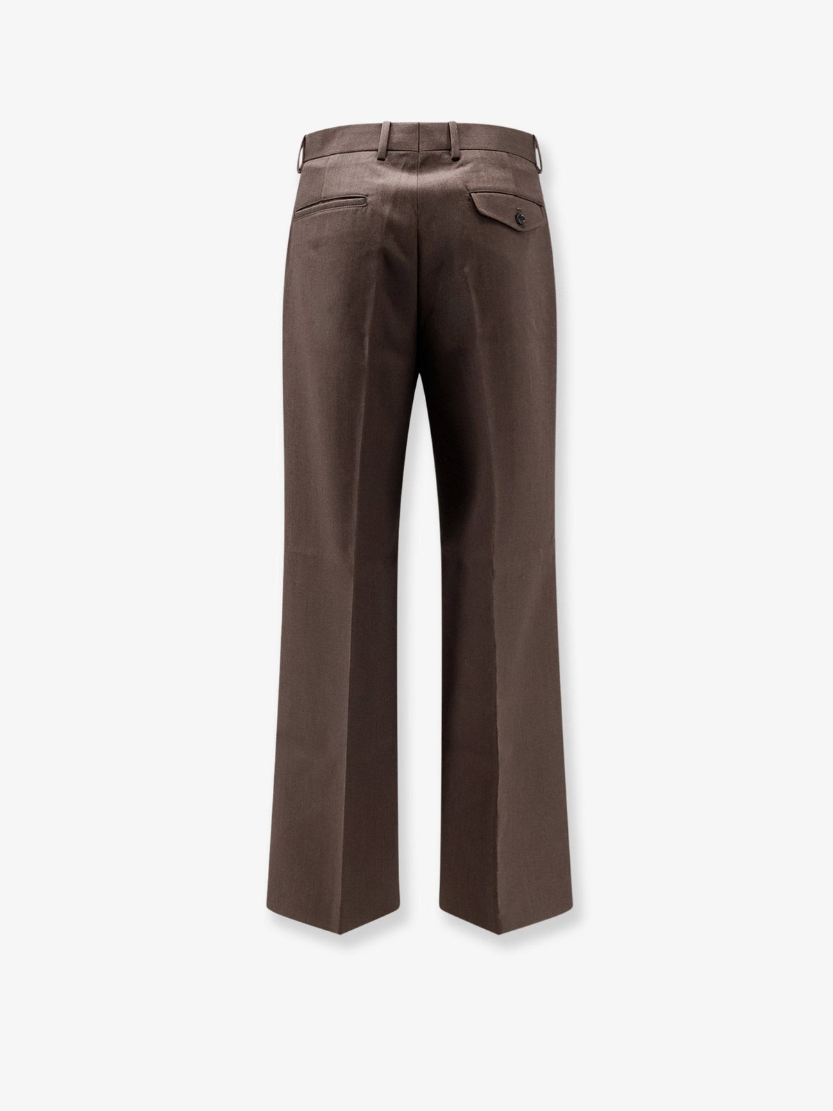 Tonywack Men's Unisex Wool Blend Trousers Brown