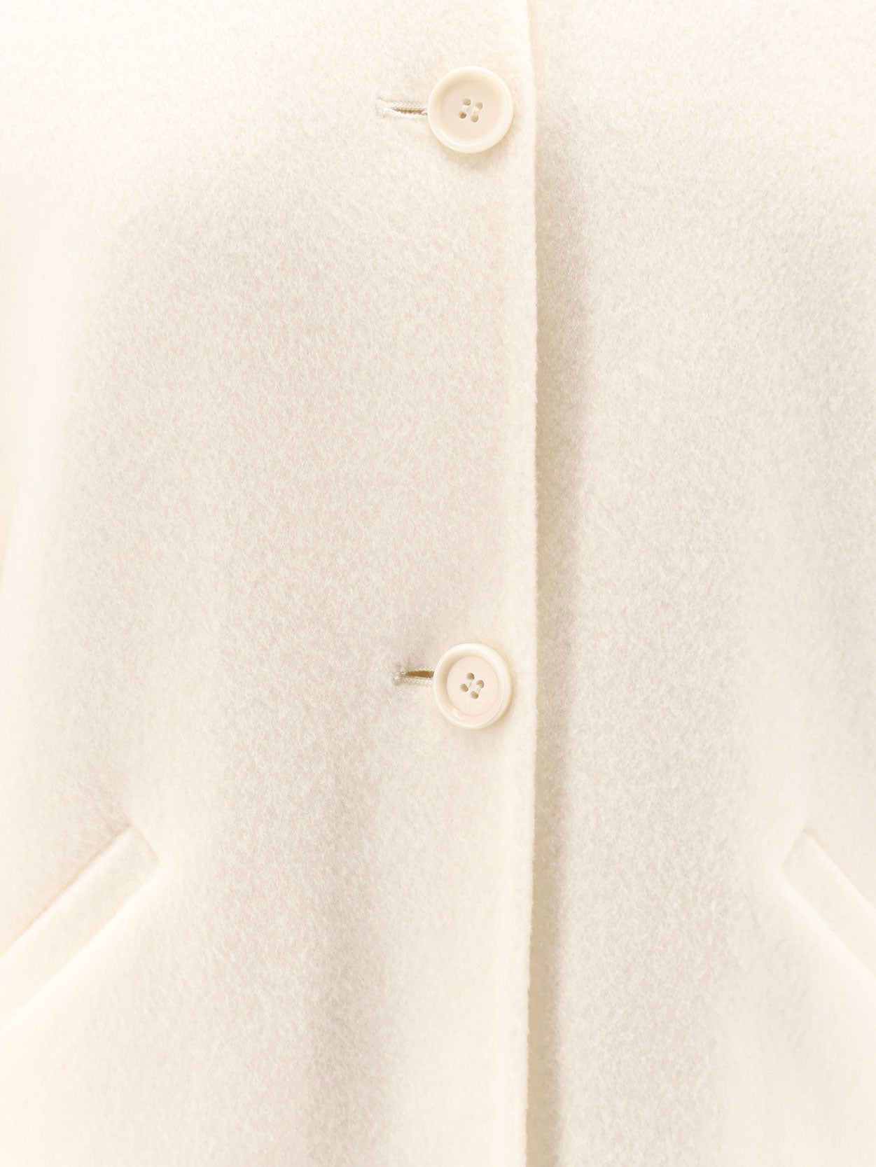ASPESI Women's Unlined Wool Coat White