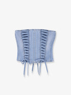 Elisabetta Franchi Women's Urban Denim Bustier Blue