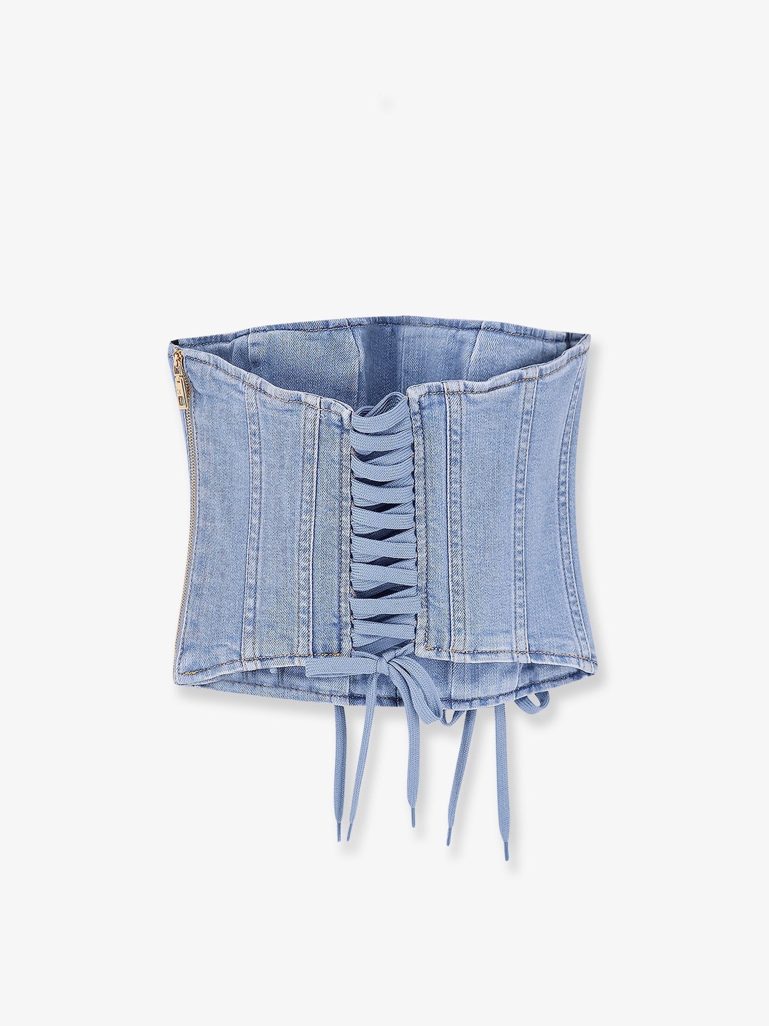 Elisabetta Franchi Women's Urban Denim Bustier Blue