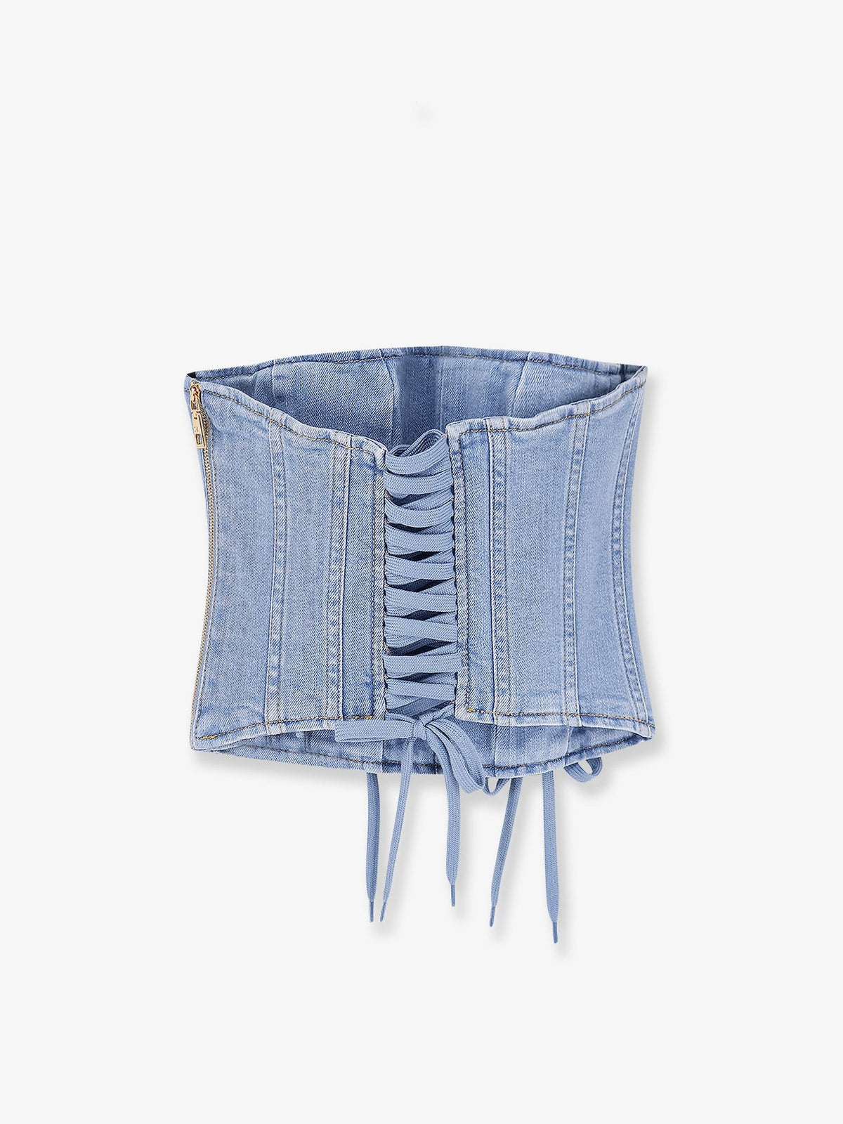 Elisabetta Franchi Women's Urban Denim Bustier Blue, view 2
