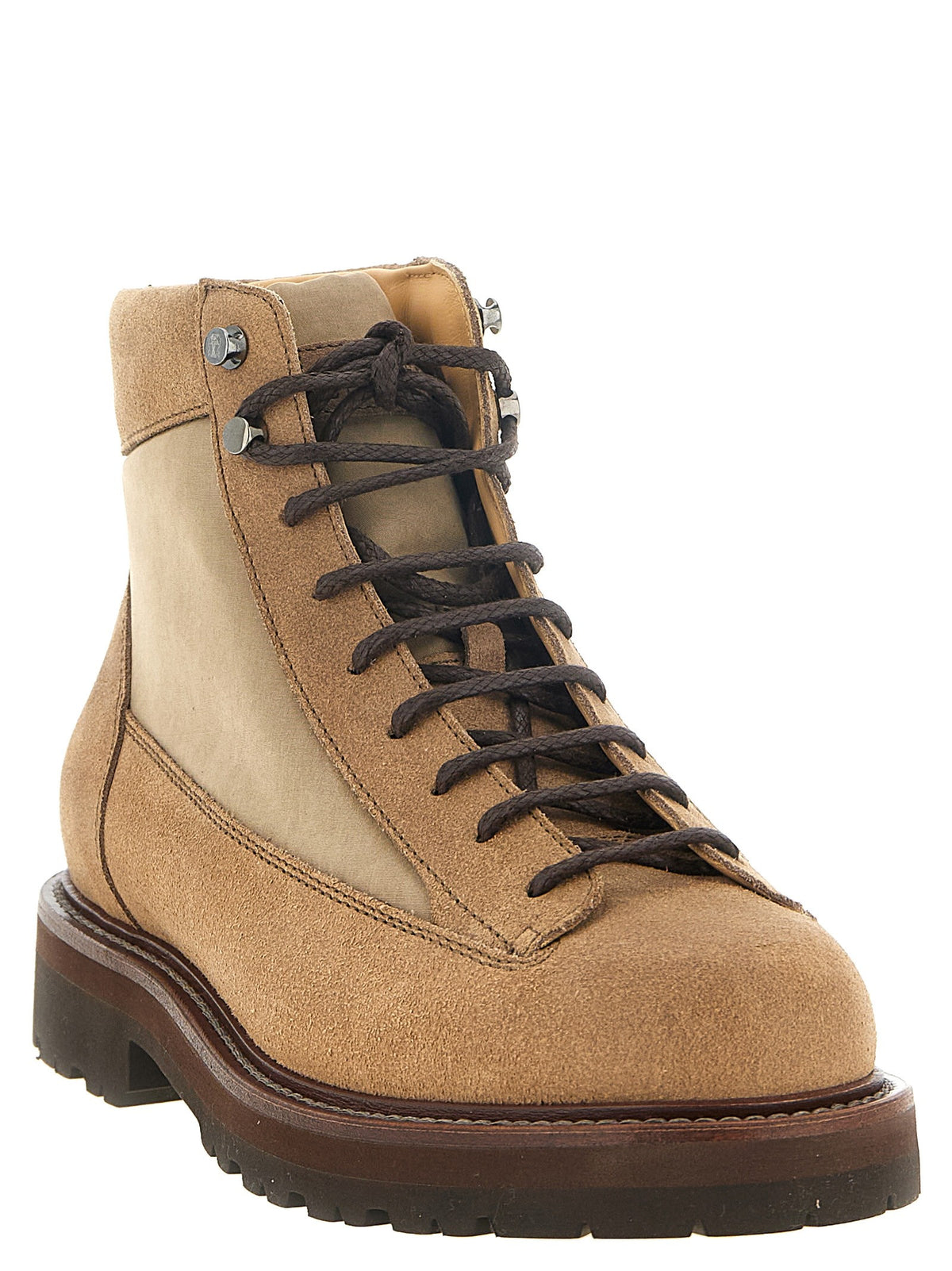 Brunello Cucinelli Urban Outdoor Ankle Boots Beige, view 2