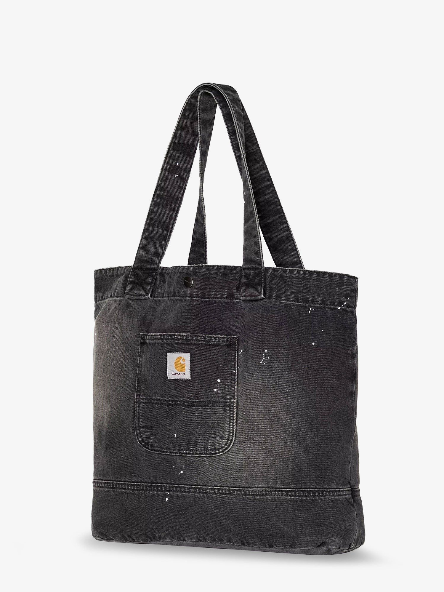Carhartt Wip Men's Used Effect Black Denim Shopping Bag Black