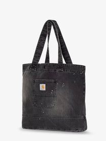 Carhartt Wip Men's Used Effect Black Denim Shopping Bag Black