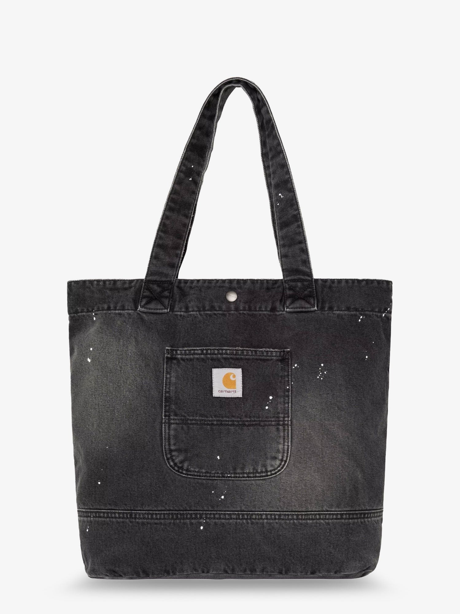 Carhartt Wip Men's Used Effect Black Denim Shopping Bag Black